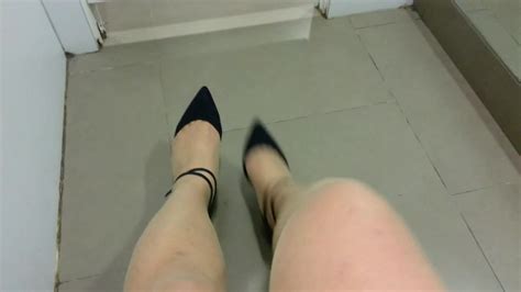 Navy Mix Ankle Strap Heels Teaser Crossdresser Porn 2e