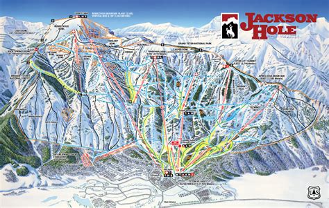 Chiacchierare Pieghe Semplicità Jackson Hole Ski Poster Filobus Fine