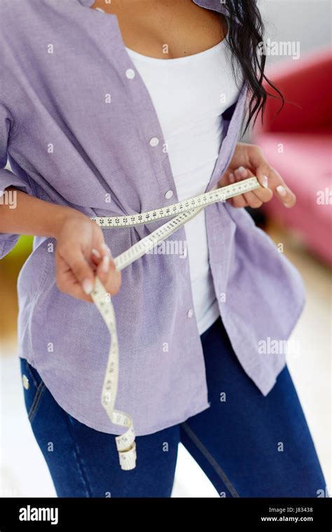 Woman Tape Measure Around Waist Hi Res Stock Photography And Images Alamy
