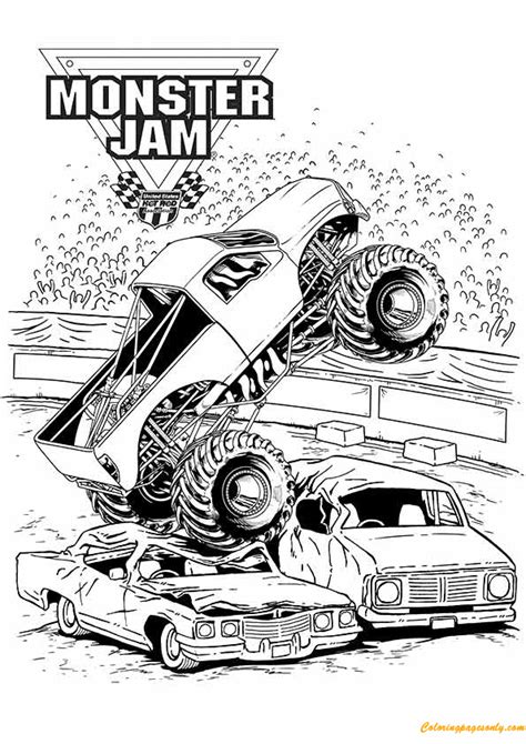 monster jam face   cars coloring page  coloring pages