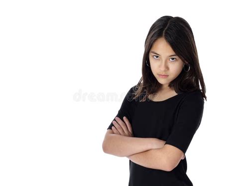 A Determined Young Girl Glares Royalty Free Stock Image Image 23880126