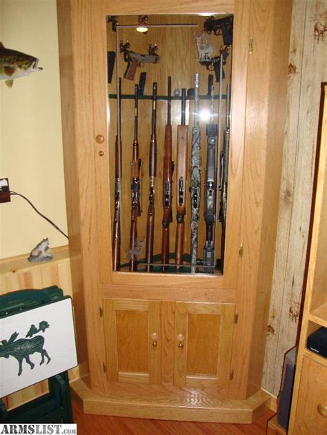 Maybe you would like to learn more about one of these? ARMSLIST - For Sale: 2 beautiful oak corner gun cabinets