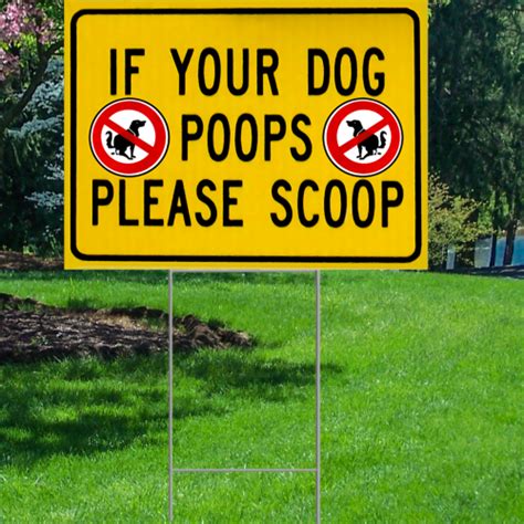 Ys1014 If Pet Poops Please Scoop Pick Up Clean After Dog Waterproof