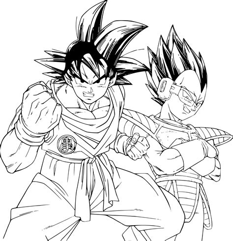 Dessin Dbz Vegeta Élégant Photos Coloriage De Ve A Et Sangoku à