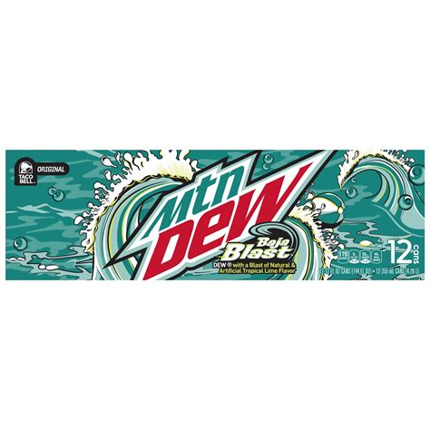 Mountain Dew Baja Blast Dew With A Blast Of Natural And Artificial