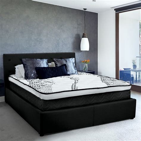 This diy queen bed frame plan can be easily adapted to create other sized beds using the reference chart below. Buy Queen Fabric Gas Lift Bed Frame with Headboard - Black ...