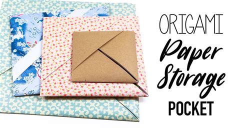 Origami Paper Storage Pocket Diy Tutorial Paper Kawaii Youtube