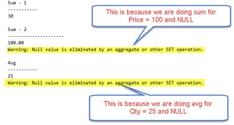 They are then shoved into a suitcase and wheeled. SQL SERVER - Warning: Null value is Eliminated by an Aggregate or Other SET Operation - SQL ...