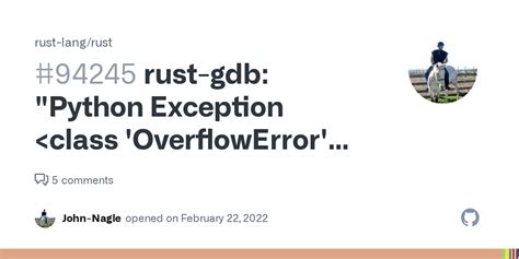 Rust Gdb Python Exception Int Too Big To Convert Issue