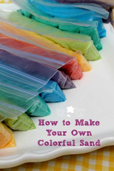 How To Make Your Own Colorful Sand Mom Wife Busy Life