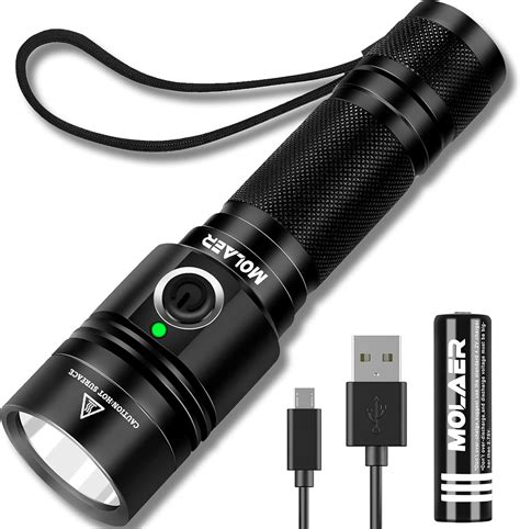 Molaer Rechargeable Flashlight Super Bright Led Tactical Waterproof