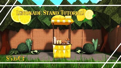 Lemonade Stand Welcome To Bloxburg Fxiry Bee 🍋 Youtube