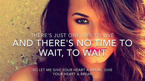 Demi Lovato Give Your Heart A Break Lyric Video💗 Youtube