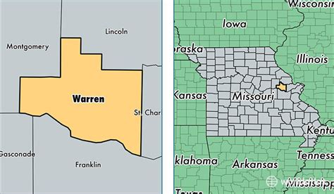 Warren County Missouri Map Of Warren County Mo Where Is Warren