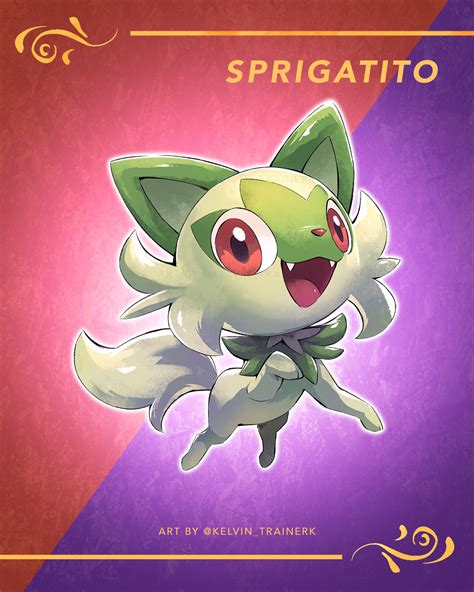 Sprigatito Pokemon Drawn By Kelvin Trainerk Danbooru