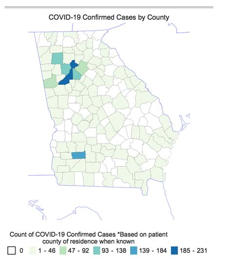 You can use filters and sorting to find. 03/26/20 - 7PM COVID-19 Cases in Georgia: 1,643 ...