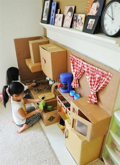 Diy kitchen toy step by step with recycled cardboard boxes homemade toys diy measurements: DIY Cardboard Play Kitchen - Page 2 - Little fingers