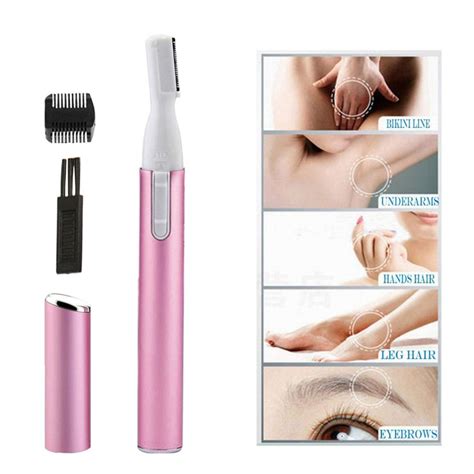 Pinkiou Women Facial Trimmer Eyebrow Styling Kit Electric Pen Cordless Lady Remover Shaver For