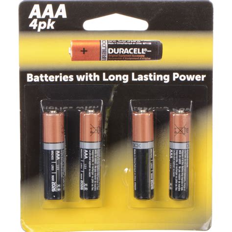 Duracell Aaa 15v Alkaline Coppertop Batteries 4 Pack