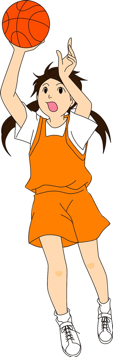 Manga Girl Playing Basketball Clipart Full Size Clipart 5778639