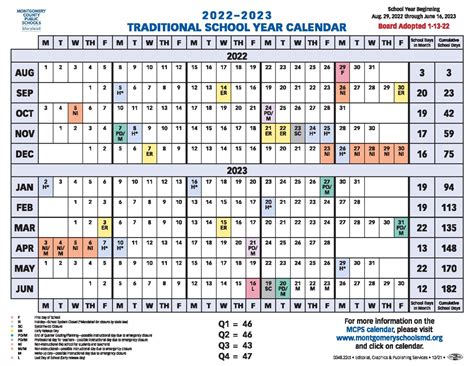 Montgomery County Schools Calendar 2022 2023 In Pdf
