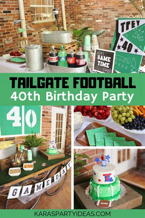 See more ideas about food, 40th birthday parties, recipes. Kara's Party Ideas Tailgate Football 40th Birthday Party ...