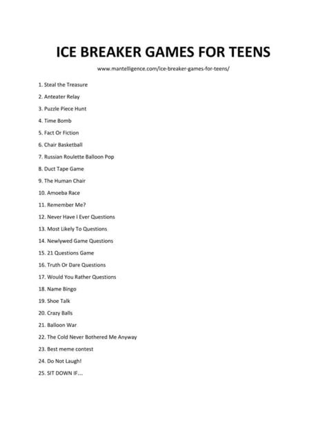 49 Best Ice Breaker Games For Teens The Only List You Need