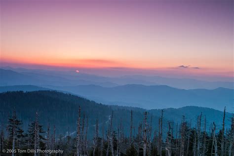 Sunrise From Clingmans Dome Great Smoky Mountains National Park Nc