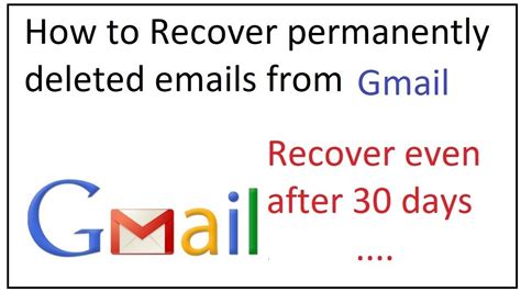 How To Recover Gmail Deleted Mails Which Are Permanently Deleted Youtube