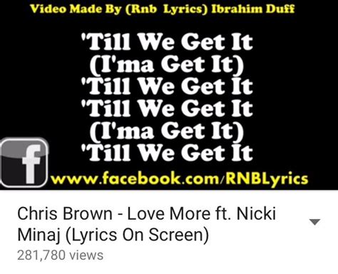 Chris Brown Ft Nicki Minaj Love More Nicki Minaj Lyrics Chris