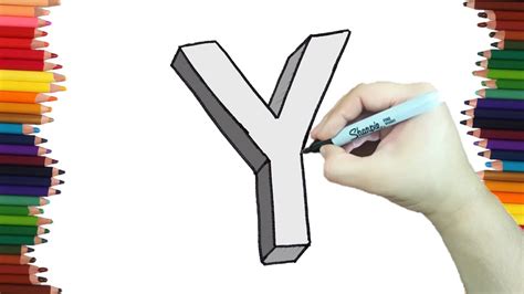 Como Dibujar La Letra Y En D Youtube