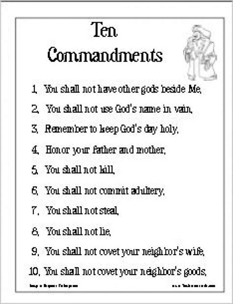 watch 10 commandments video below. Pin on Religious Education