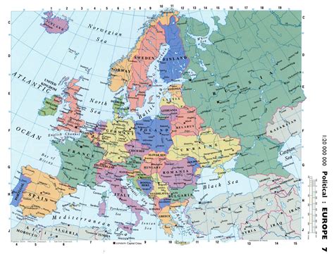 mapa político detallado de europa con las capitales y principales ciudades europa mapas del