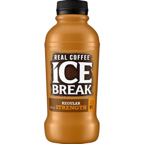 Ice Break Regular 2 Shot Strength Iced Coffee Milk 500ml Woolworths