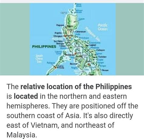 Describe The Relative Location Of The Philippines Brainlyph