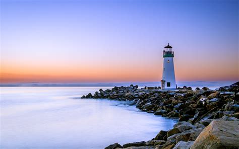 California Lighthouse Rocks Sea Dawn Usa 750x1334 Iphone 8766s