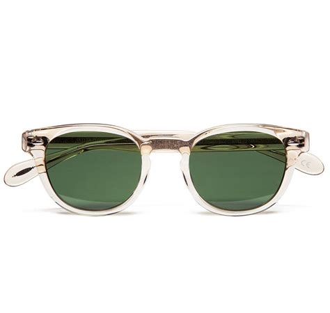 Oliver Peoples Sheldrake Buff With Green C Mineral Glass Glasses