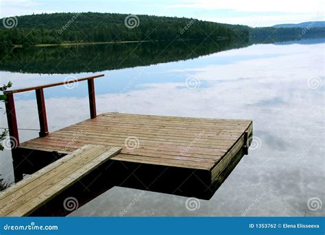 Lake Dock Stock Photo Image Of Beautiful Relaxation 1353762