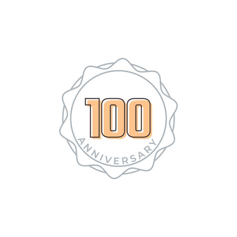 100 Year Anniversary Celebration Vector Badge Happy Anniversary