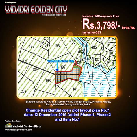 Yadadri Golden Plots Open Plot Layout Plan
