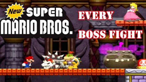 New Super Mario Bros Ds All Boss Fights Youtube