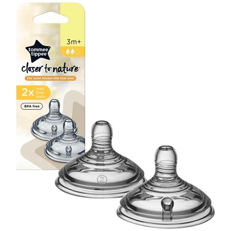Tommee Tippee Closer To Nature Medium Flow Teats 2 Pack Discount Chemist