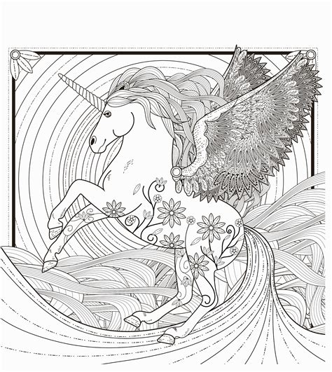 Printable Coloring Pages Unicorn Adults Clip Art Library