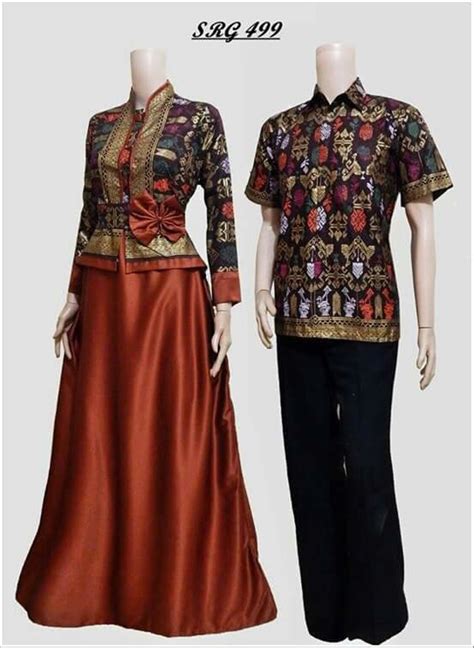 Jual Baju Batik Couple Sarimbit Gamis Srg 499 Seragam Pestahijab Di