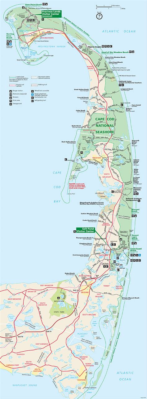Cape Cod National Seashore Park Map