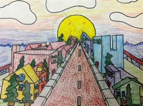 The Art Room 4th Grade One Point Perspective Cities One Point