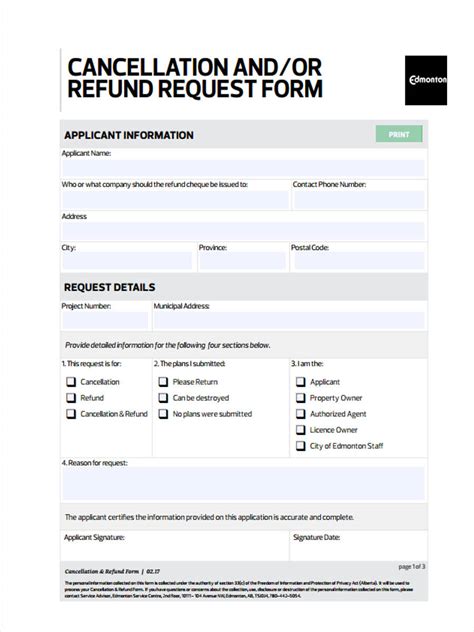 Free 10 Refund Request Forms In Pdf Ms Word Excel