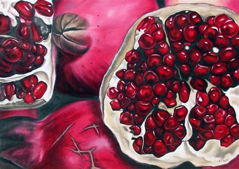 Pomegranates Painting By Ilse Kleyn Pomegranates Fine Art Prints And