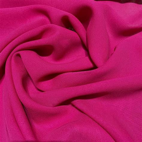 Fuschia Crepe Silk Georgette Fabric