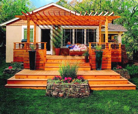 Use this opportunity to see some pictures to add your collection, imagine some of these artistic pictures. 29 Easy Redwood Deck Plans you should try for your ...
